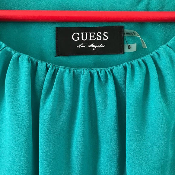 Teal Guess Dress with Gold Buttons - Picture 6 of 7